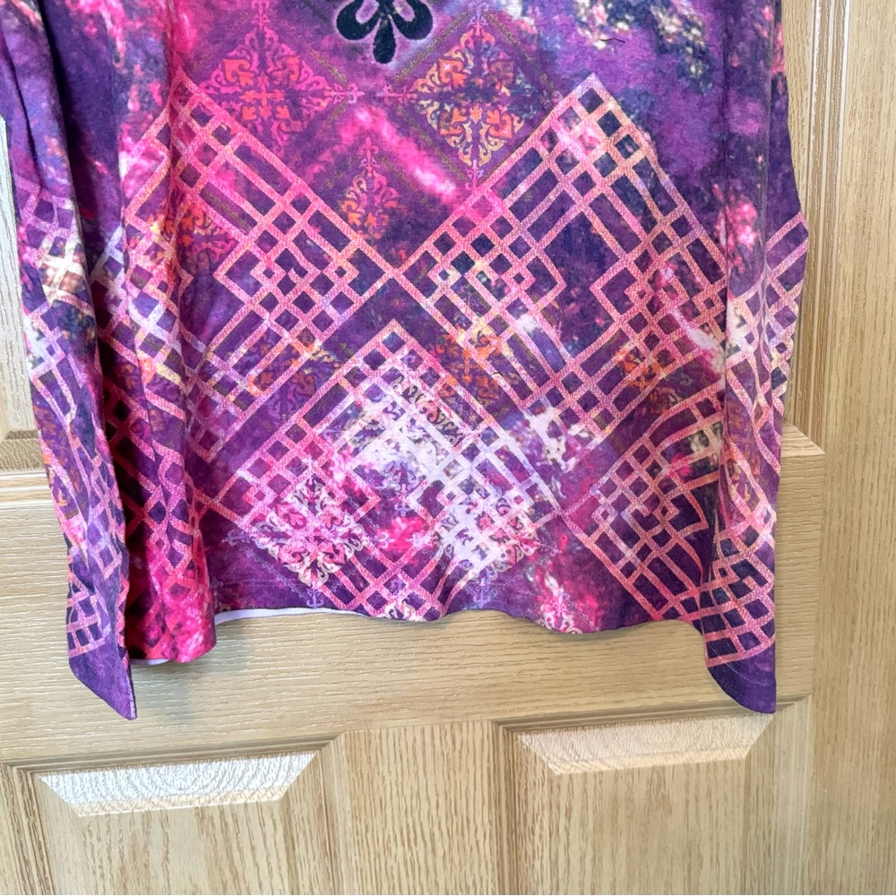 Catherines T-Shirt Women's Size 2XL Pink, Purple, & Orange Short Sleeve - Picture 4 of 9